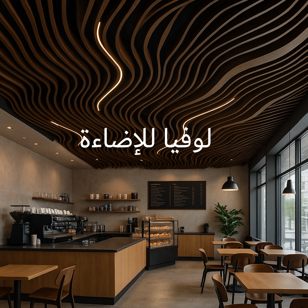 تصميم سقف مستعار لمقهى