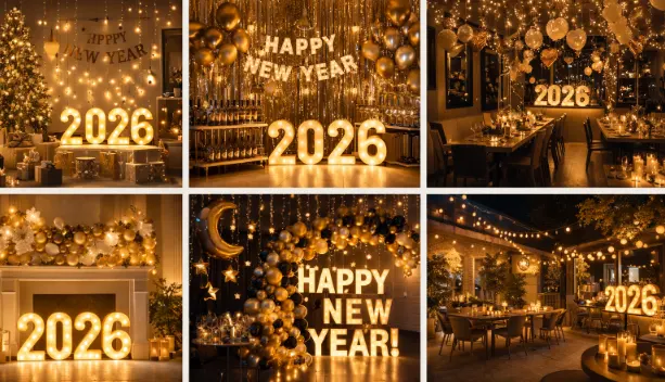 New year lighting decoration ideas