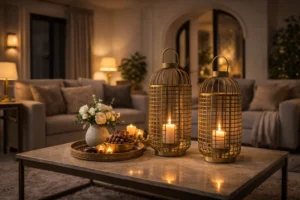 اختيار الأثاث المناسب لتصميم ركن قهوة رمضاني فاخر